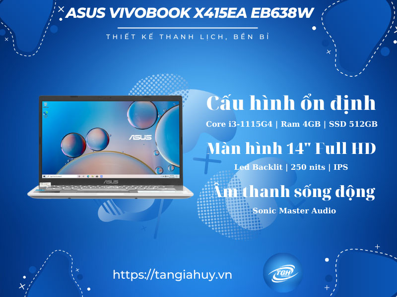 Asus Vivobook X415ea Eb638w Cau Hinh