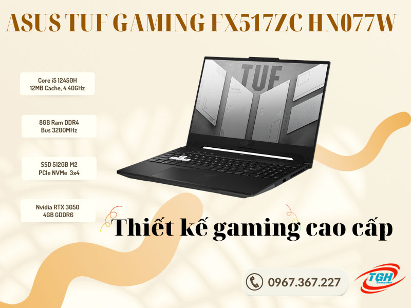 Asus Tuf Gaming Fx517zc Hn077w Core I5 Cau Hinh