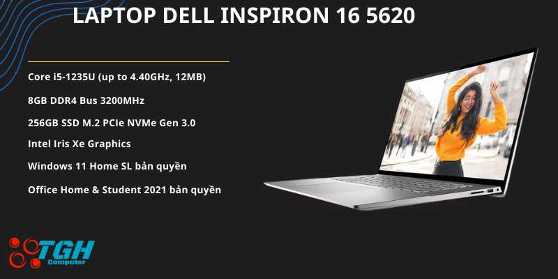 Dell Inspiron 16 5620 Core I5 Cau Hinh