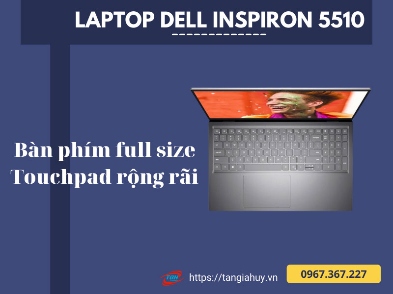 Laptop Dell Inspiron 5510 Core I7 Ban Phim