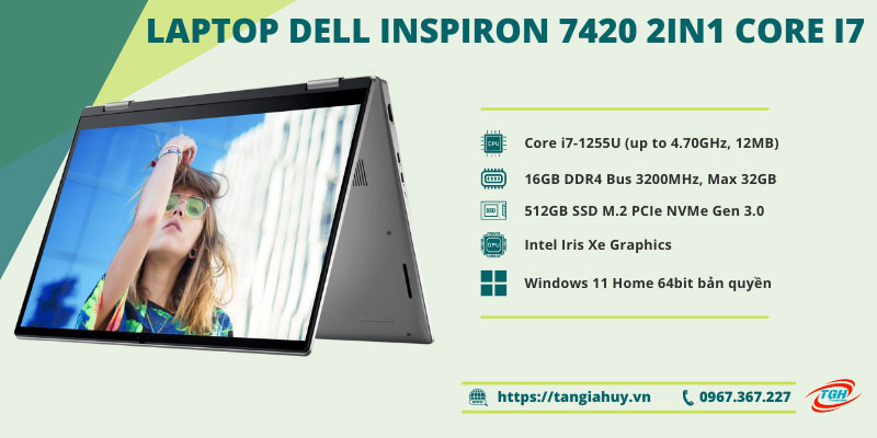 Laptop Dell Inspiron 7420 2in1 Core I7 Cau Hinh