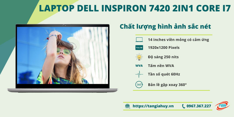 Laptop Dell Inspiron 7420 2in1 Core I7 Man Hinh
