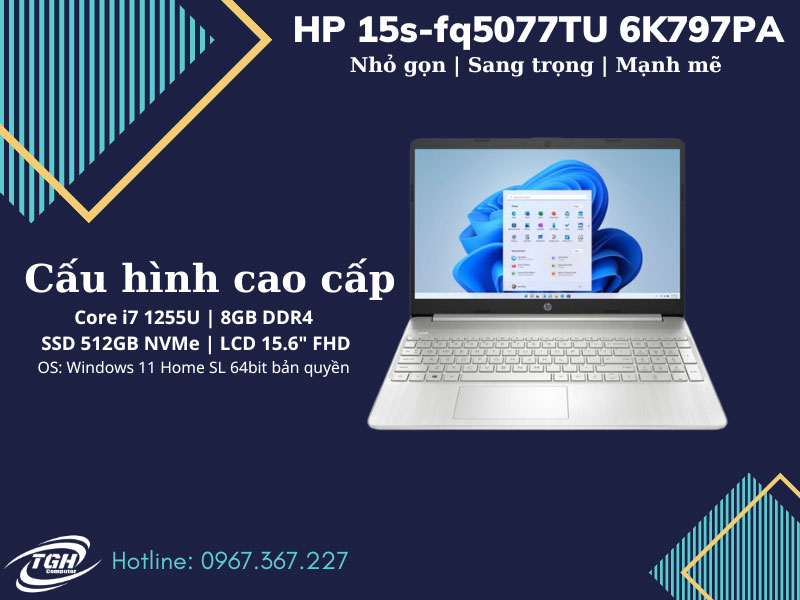 Laptop Hp 15s Fq5077tu 6k797pa Cau Hinh