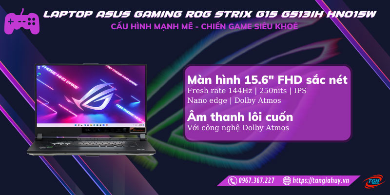 Laptop Asus Gaming Rog Strix G15 G513ih Hn015w Man Hinh