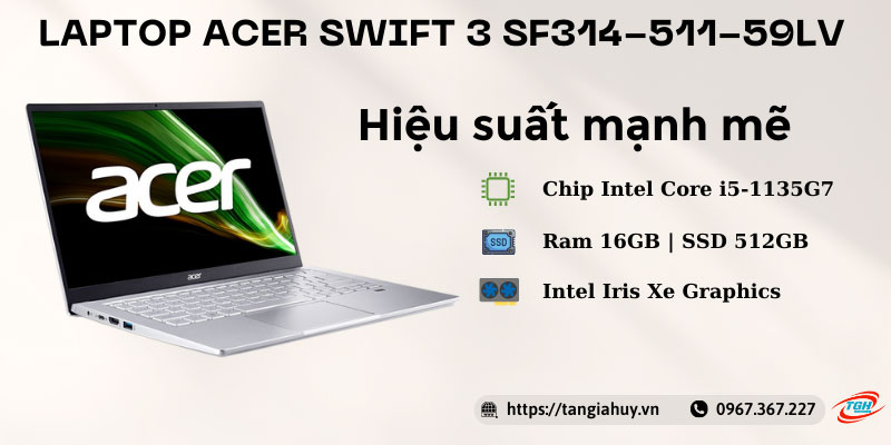 Laptop Acer Swift 3 Sf314 511 59lv Cau Hinh
