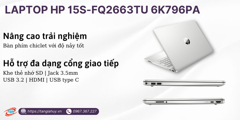 Laptop Hp 15s Fq2663tu 6k796pa Ban Phim
